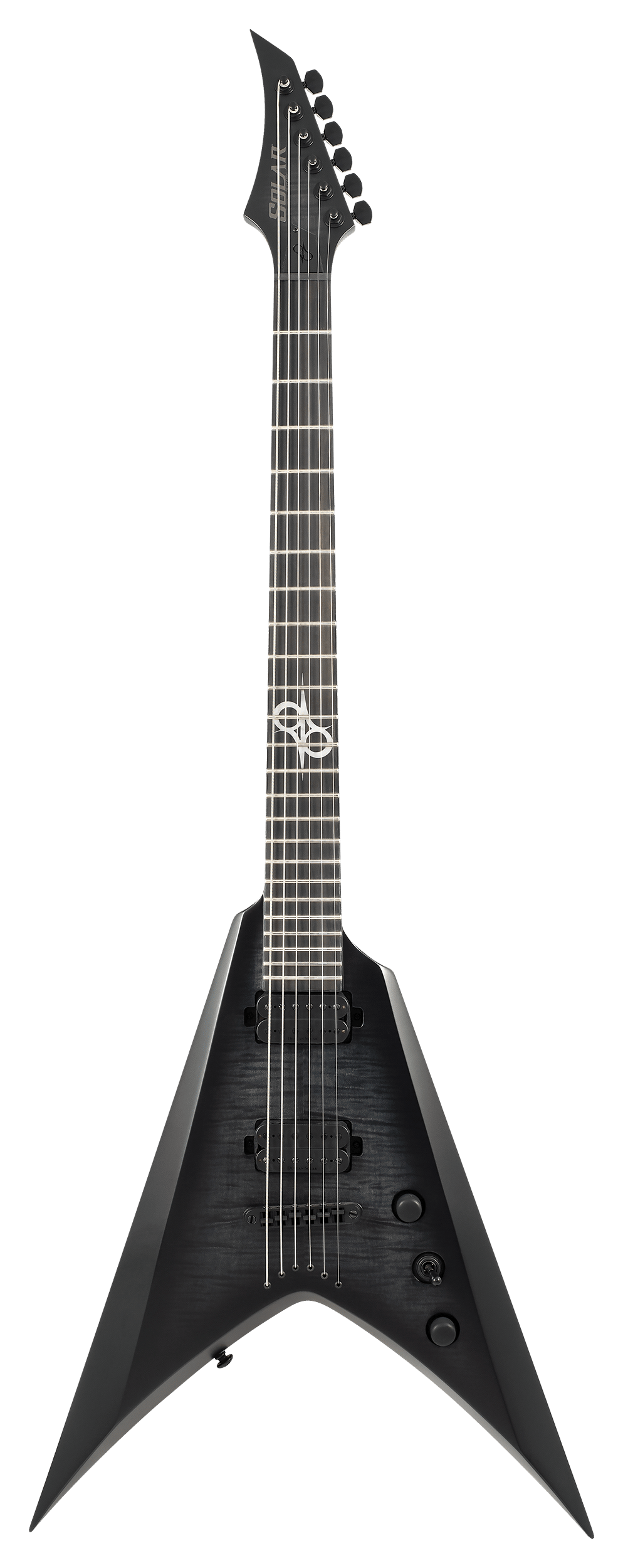 SOLAR V2.6FBB Baritone – Flame Black Burst Matte