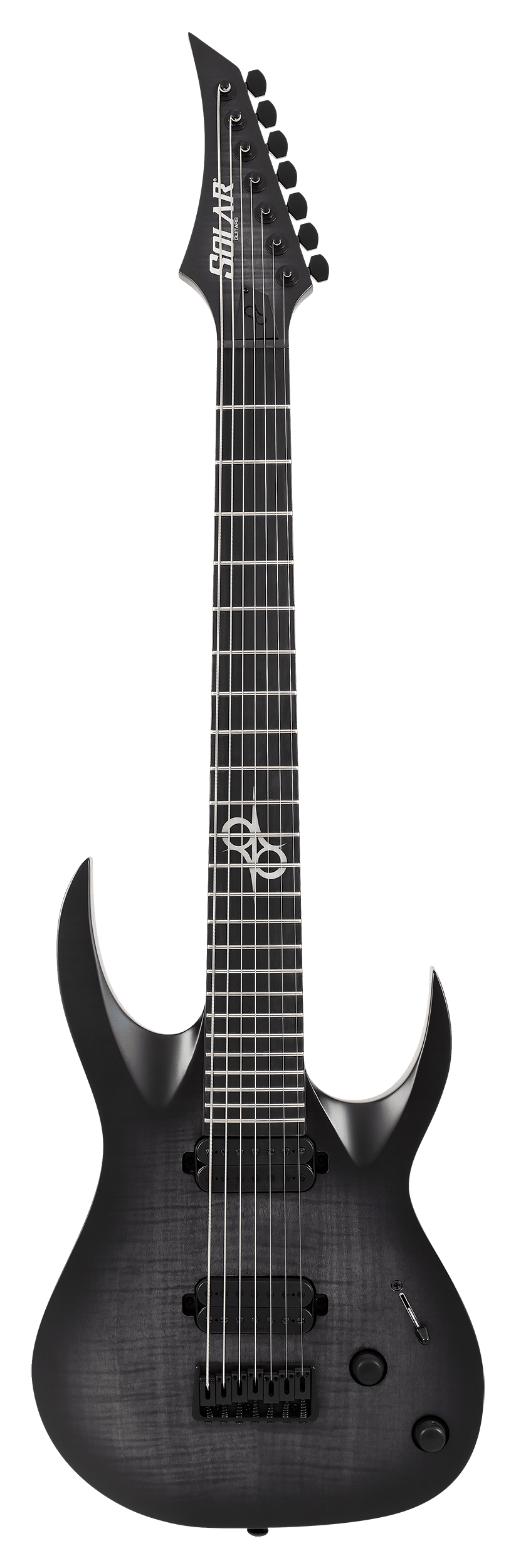 SOLAR A2.7FBB+ – Flame Black Burst Matte