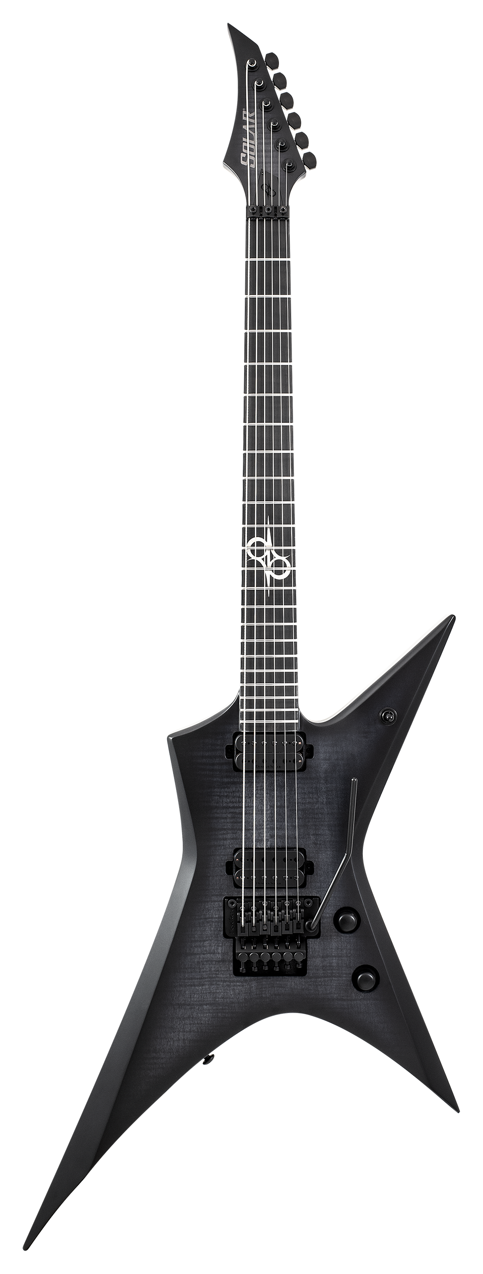 SOLAR X1.6FRFBB Baritone+ -Flame Black Burst Matte-